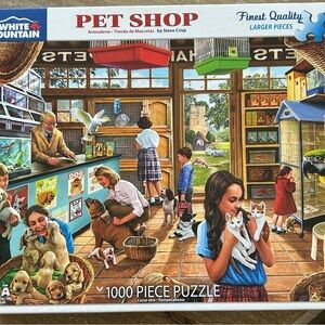 White Mountain “Pet Shop” 1000 piece Puzzle - Colorful Jigsaw